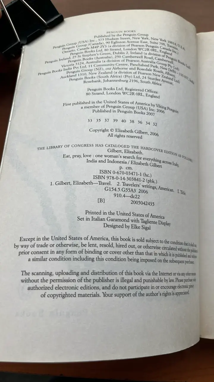 Libro 'Eat Pray Love' de Elizabeth Gilbert - 3