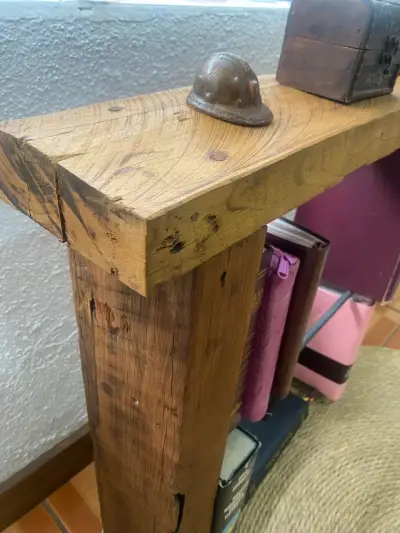 Estante de madera de Roble rústico para libros - miniatura 4