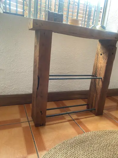 Estante de madera de Roble rústico para libros - miniatura 5