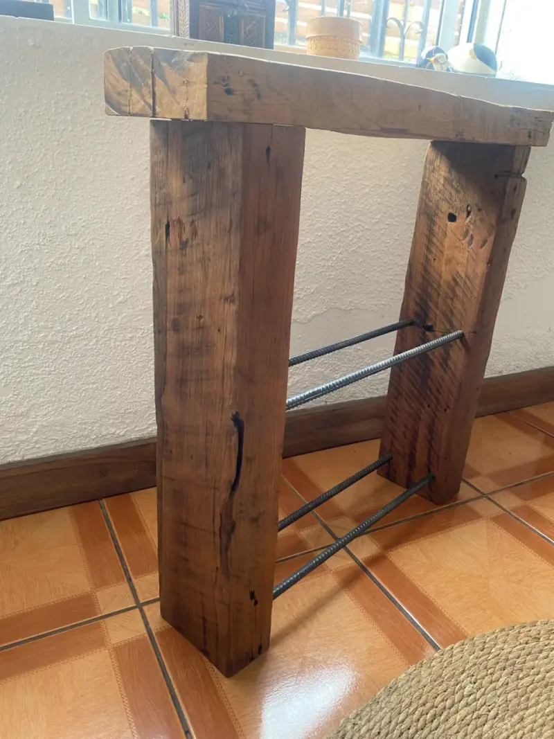 Estante de madera de Roble rústico para libros - 6
