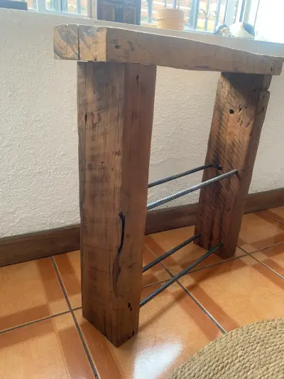 Estante de madera de Roble rústico para libros - miniatura 6