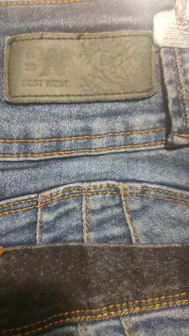 Jeans best west ajustados azul oscuro para mujer - 5