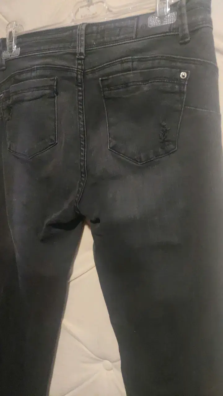 Jeans negros desgastados para mujer Sybilla - 5