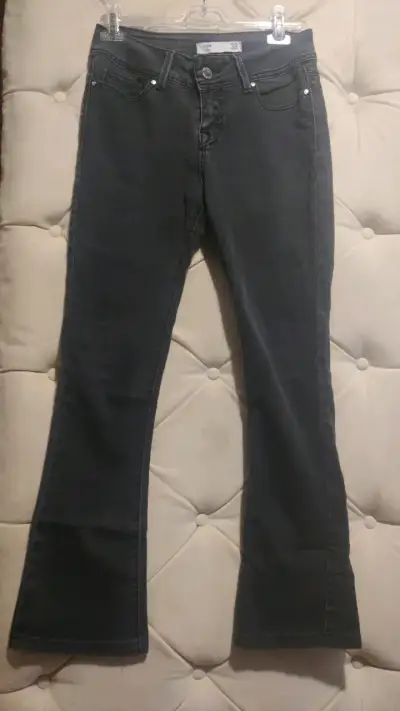 Denim Jeans acampanados negros talla 38 para mujer - miniatura 1