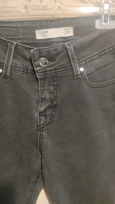 Denim Jeans acampanados negros talla 38 para mujer - miniatura 2