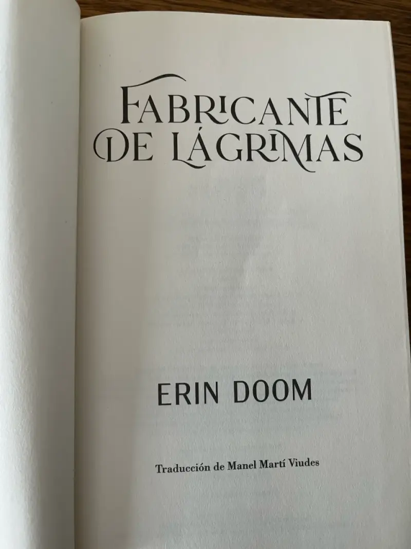 Libro 'Fabricante de Lágrimas' de Erin Doom - 2