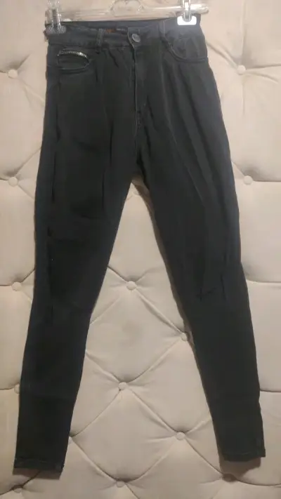 Jeans Paradise negros de mezclilla para mujer - miniatura 1