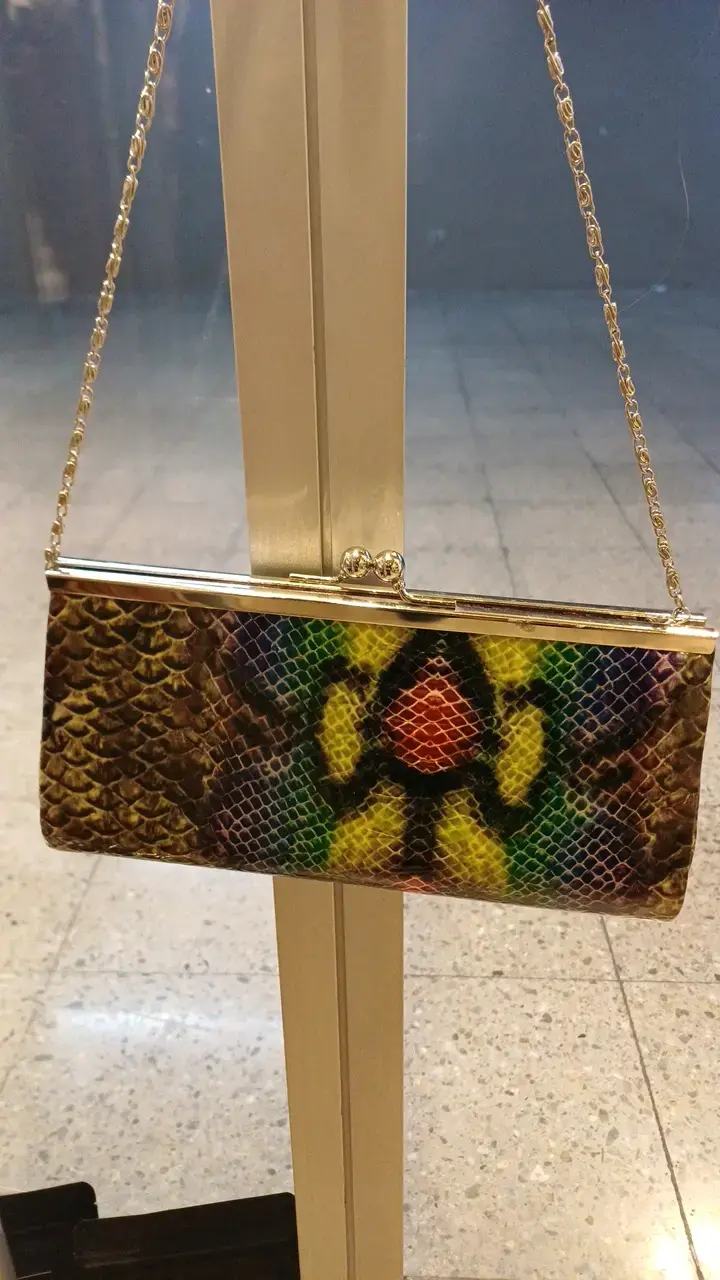 Cartera de mano estampado serpiente
