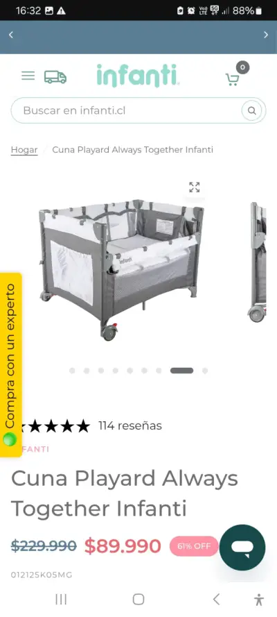 Cuna Playard Always Together Infanti gris - miniatura 1