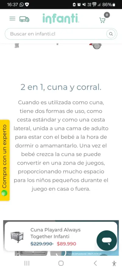 Cuna Playard Always Together Infanti gris - miniatura 4