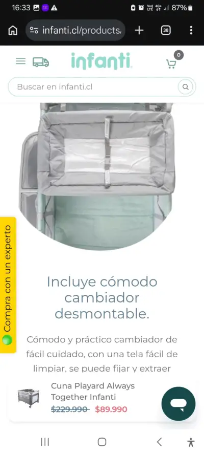 Cuna Playard Always Together Infanti gris - miniatura 5
