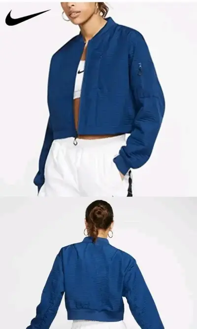 Chaqueta casual azul Nike para mujer - miniatura 2