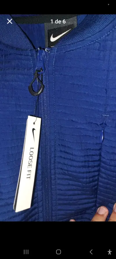 Chaqueta casual azul Nike para mujer - miniatura 5