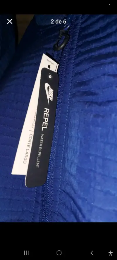 Chaqueta casual azul Nike para mujer - miniatura 6