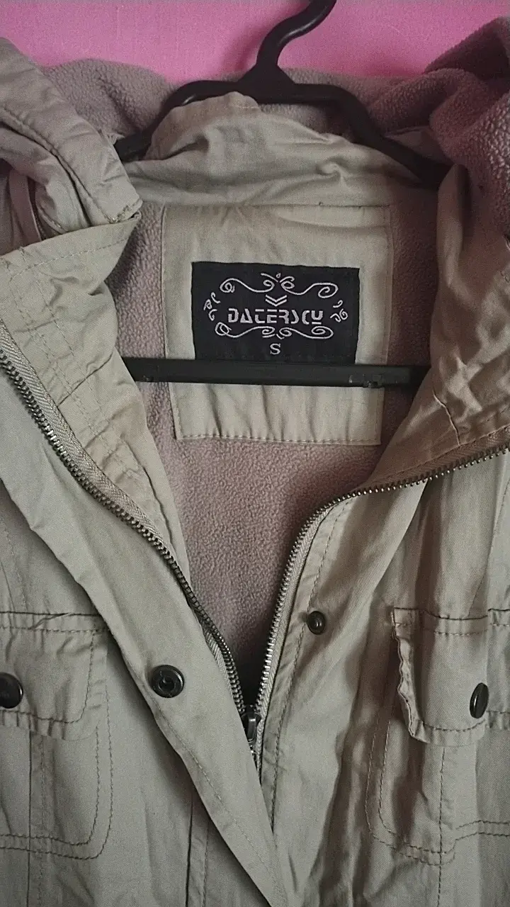 Parka beige con capucha para mujer - 2