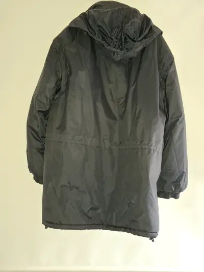 Parka impermeable negra para hombre - miniatura 4
