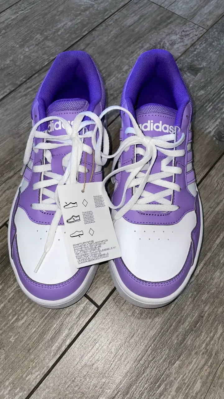 Zapatillas deportivas moradas y blancas Adidas - 6