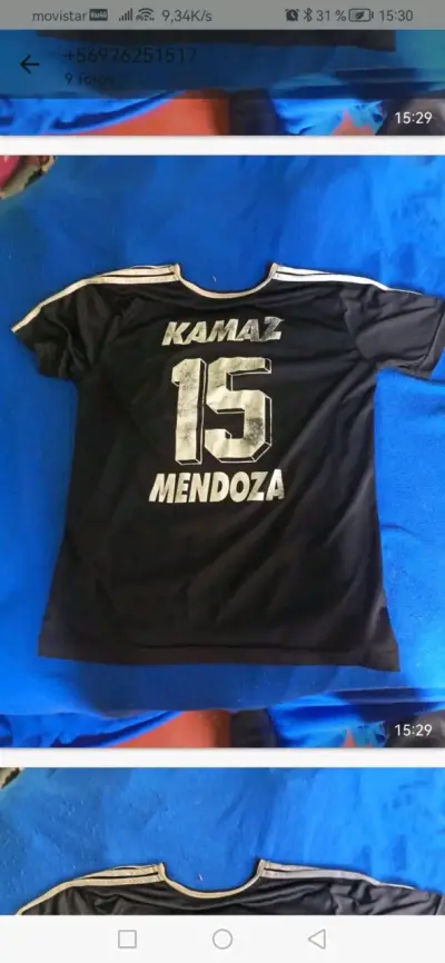 Camiseta deportiva negra Kamaz número 15 - miniatura 1