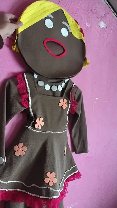 Disfraz de galleta de jengibre para niñas - miniatura 1