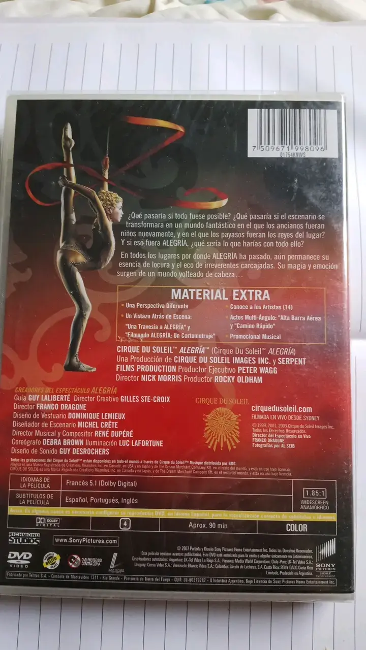 DVD Cirque du Soleil Alegría en vivo desde Sydney - 2
