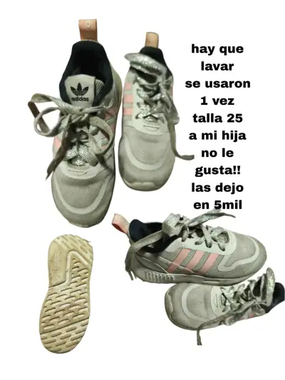 Zapatillas deportivas Adidas grises para mujer - miniatura 2