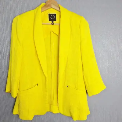 Blazer amarillo vibrante para mujer - miniatura 1