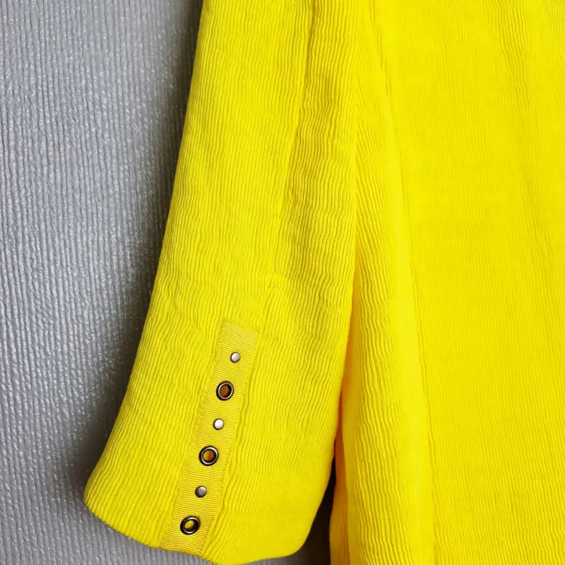 Blazer amarillo vibrante para mujer - 4