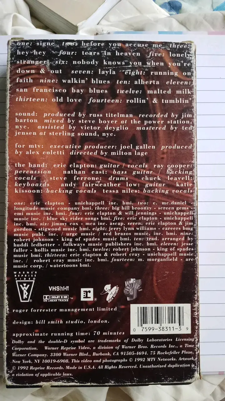 Cassette Eric Clapton Unplugged Edición Coleccionista - 2