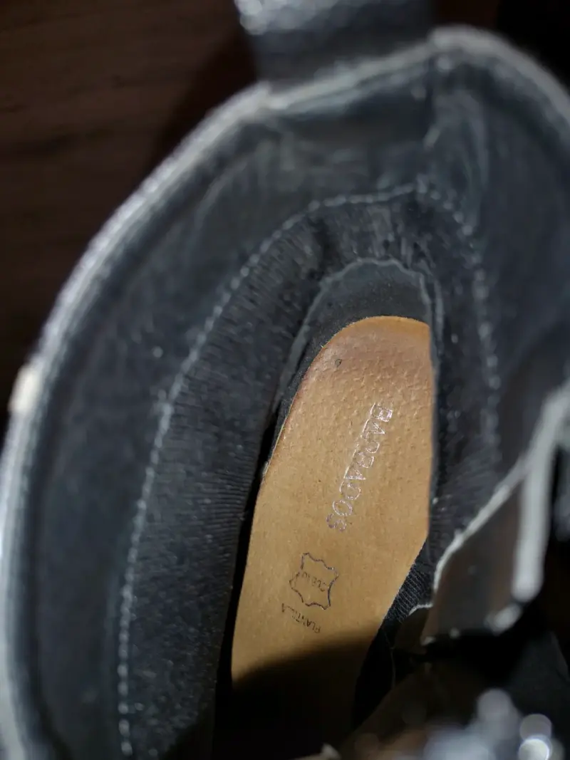 Botines negros de cuero con hebillas - 2