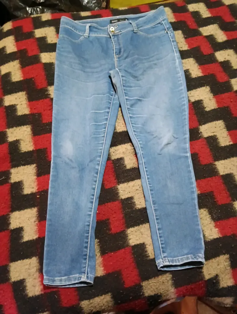 Jeans de mujer azul claro de tiro alto - 2