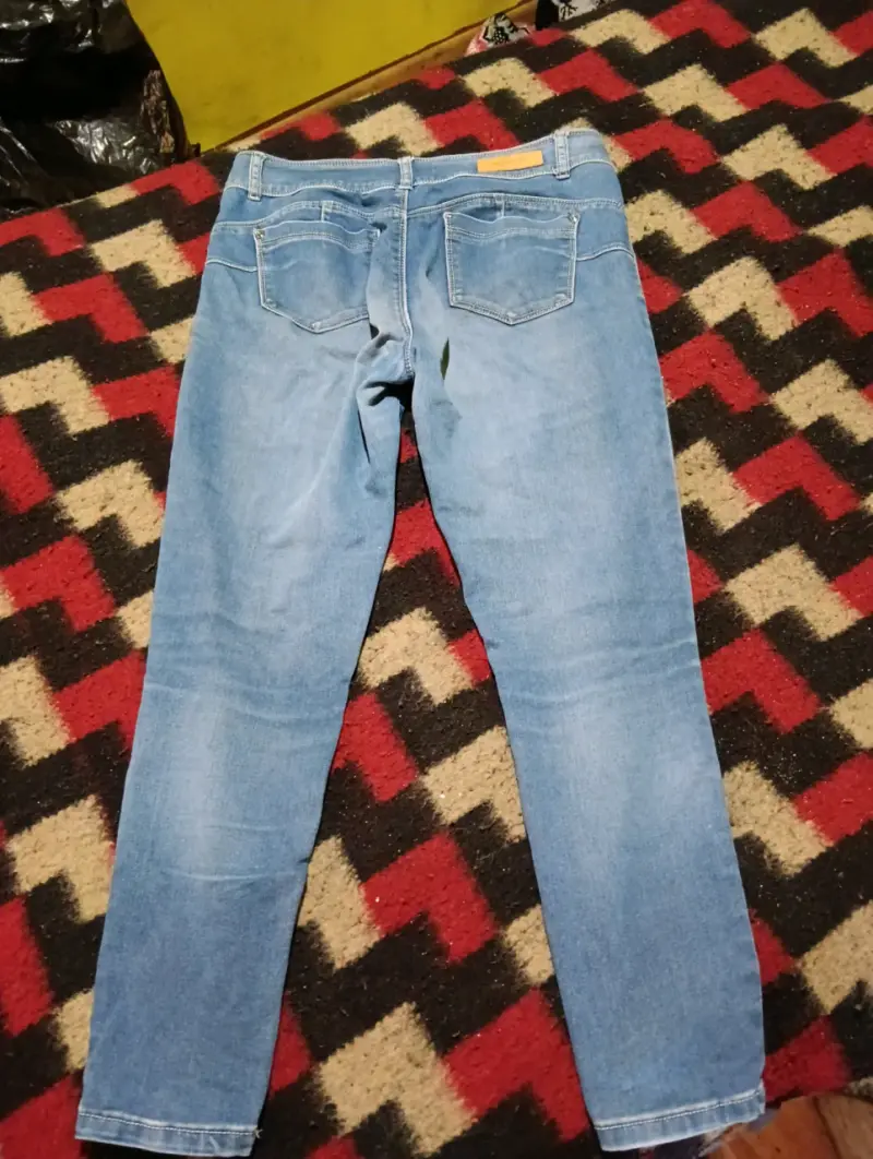 Jeans de mujer azul claro de tiro alto - 3