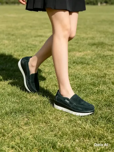 Zapatillas blancas casuales de mujer - miniatura 6