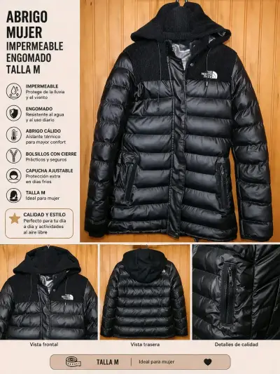 Chaqueta inflada mujer Efesis gris - miniatura 3