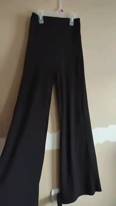 Pantalones palazzo negros elegantes - miniatura 2