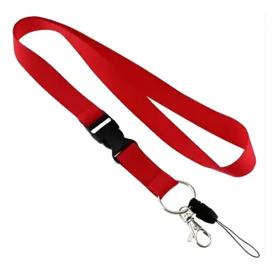 Lanyard rojo y azul con gancho gruesa 2x45cm - miniatura 1
