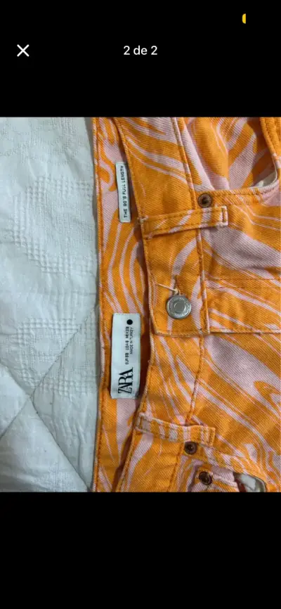 Pantalones anchos estampados naranjas - miniatura 2