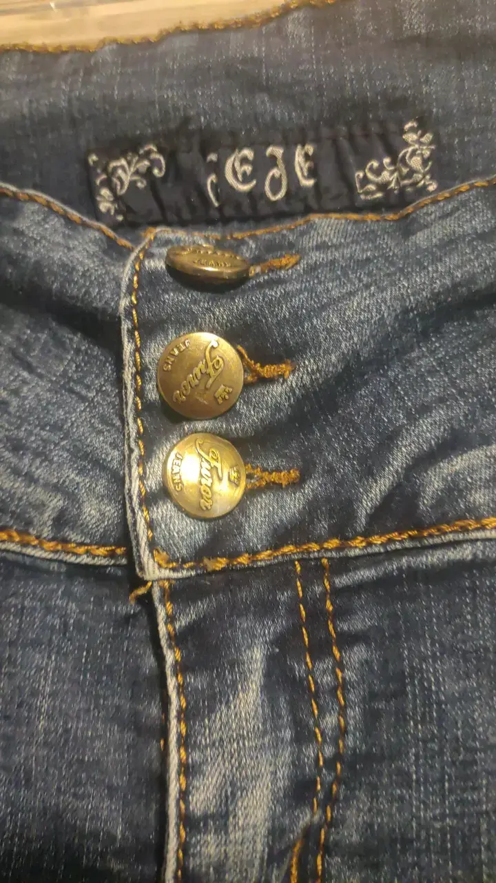 Jeans de mezclilla azul para mujer - 2