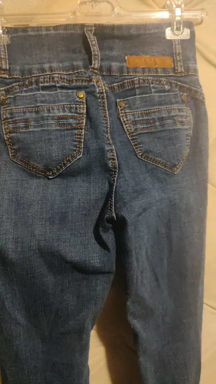 Jeans de mezclilla azul para mujer - 6