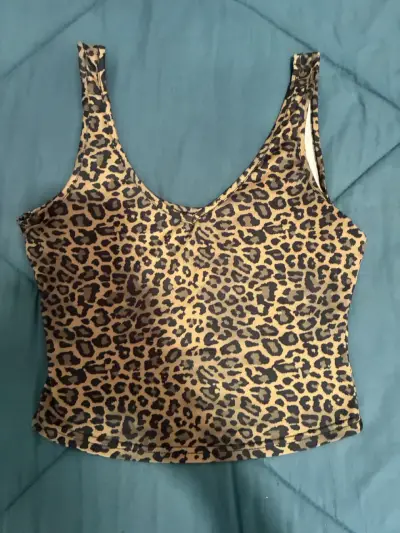 Top corto de leopardo para mujer - miniatura 1