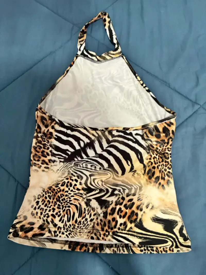 Top halter animal print para mujer - 2