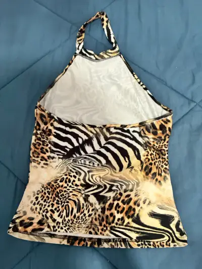 Top halter animal print para mujer - miniatura 2