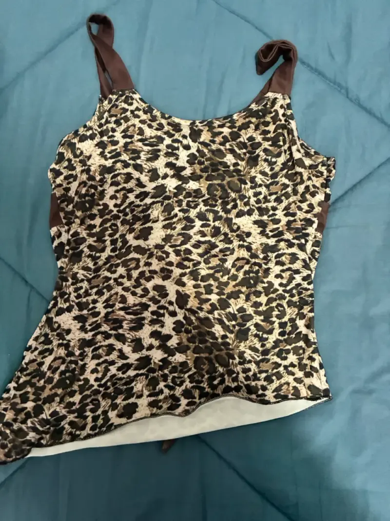 Top de tirantes con estampado animal print - 2