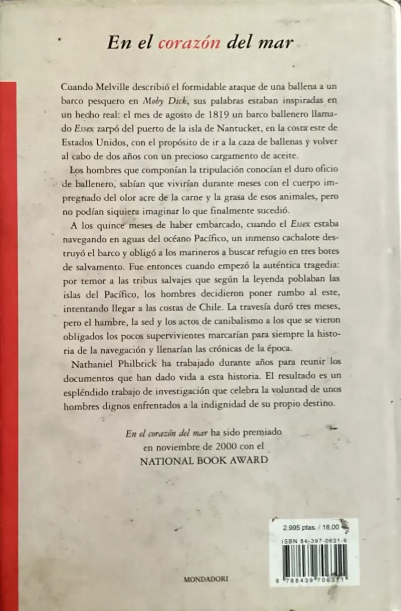 Libro 'En el Corazón del Mar' Tapa dura - 2
