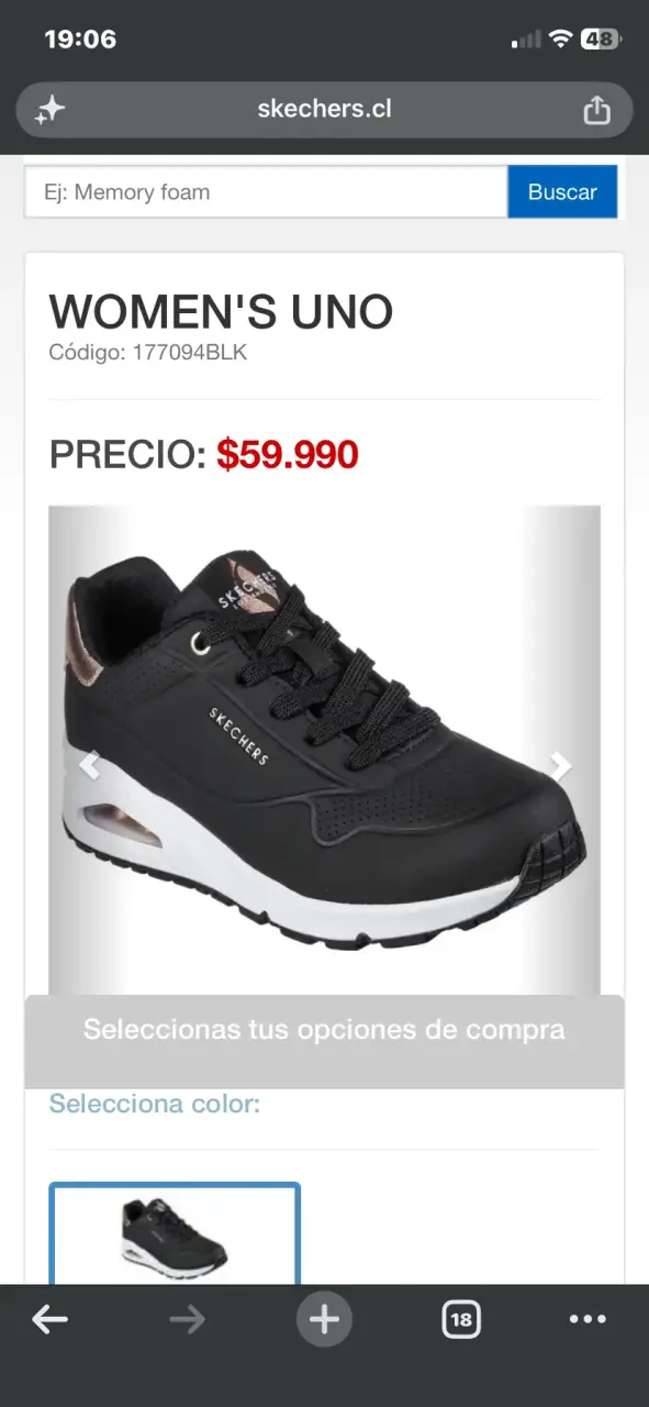 Zapatillas negras Skechers para mujer, talla 31 - 5