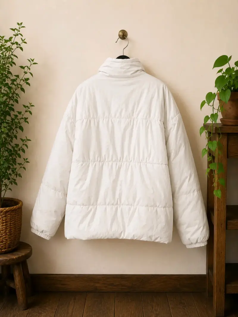 Chaqueta acolchada blanca para invierno - 2