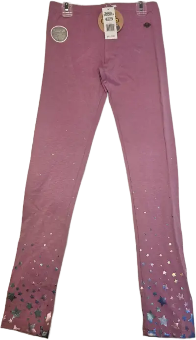 Leggings morados con estrellas para niña talla 12A - miniatura 1