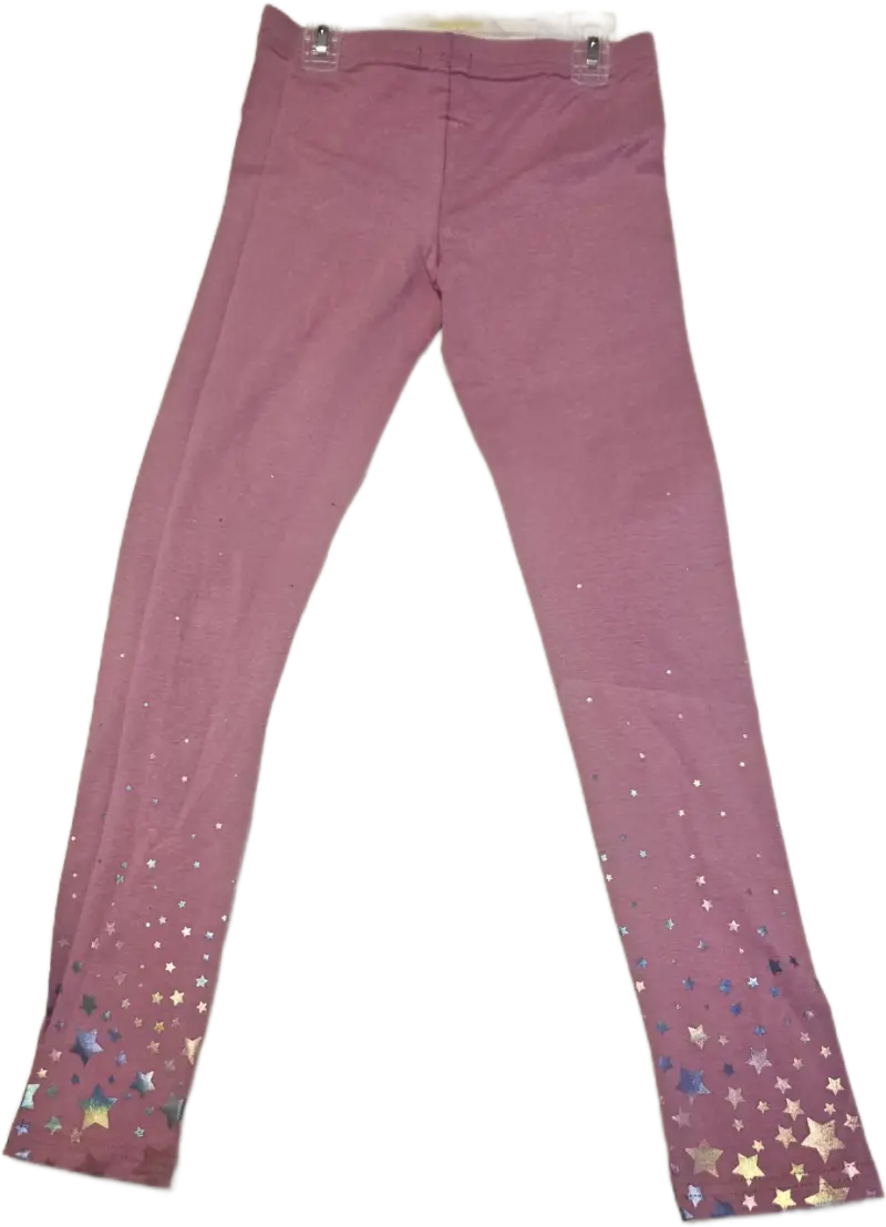 Leggings morados con estrellas para niña talla 12A - 2