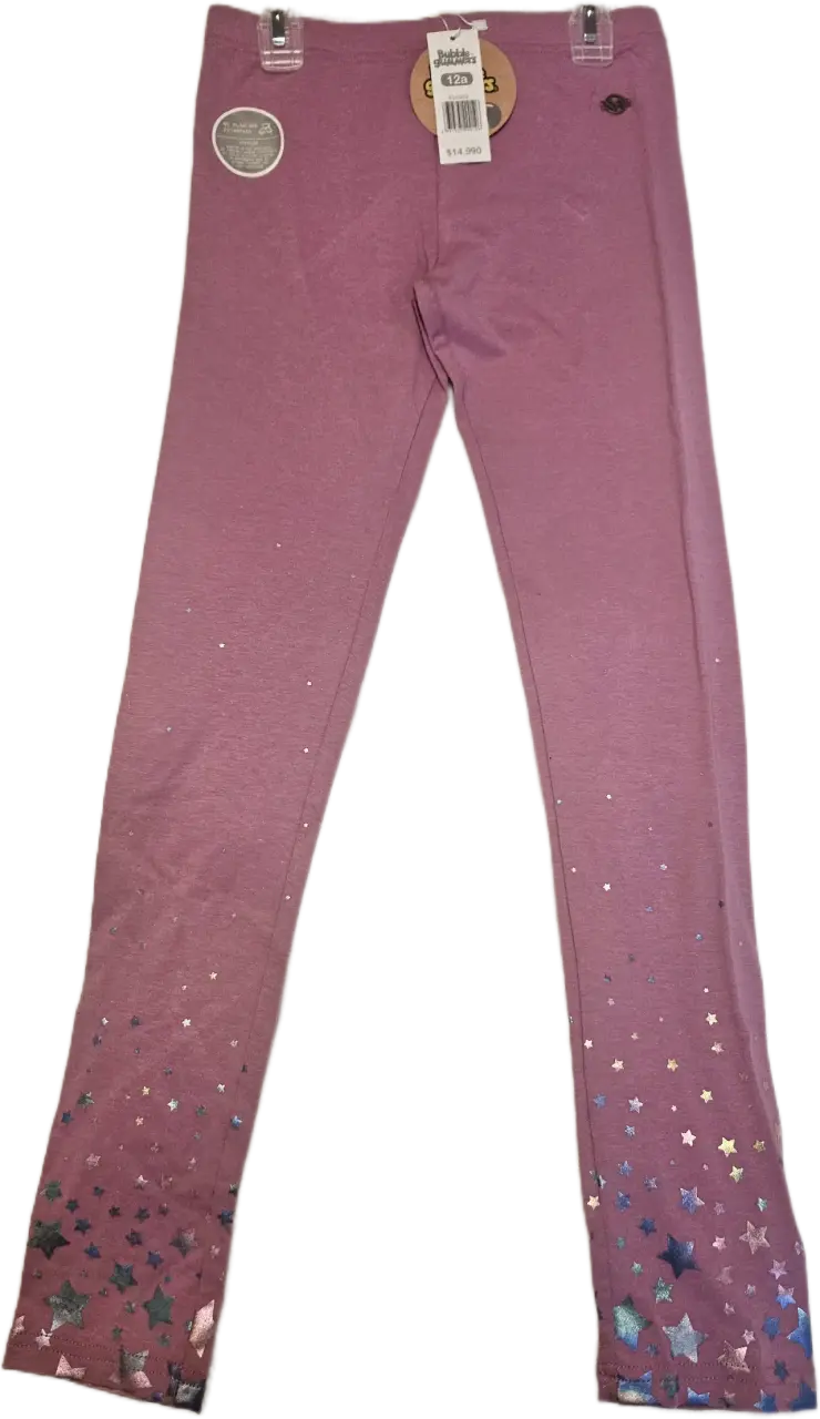Leggings rosados con diseño de estrellas para niña - 2