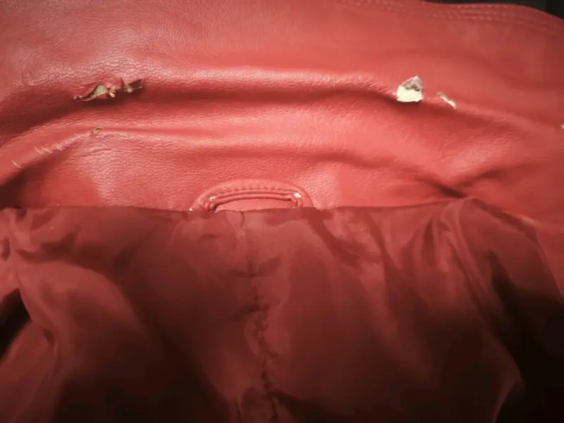 Chaqueta de cuero roja para mujer con diseño elegante - 4