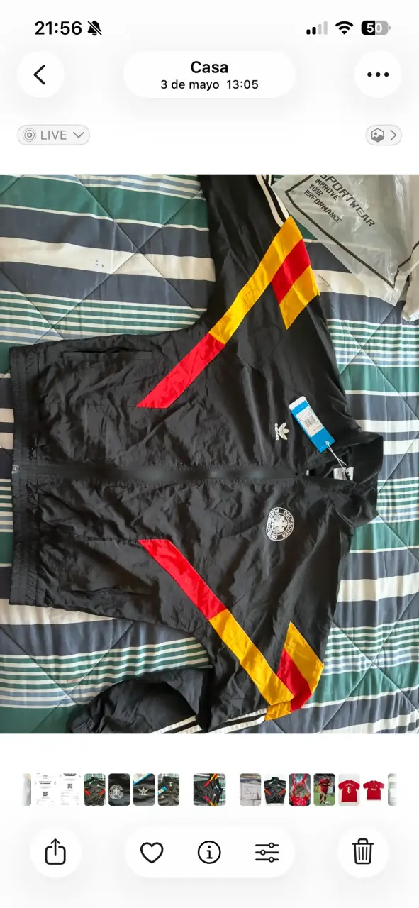 Cortavientos Adidas Originals, selección Alemania.
